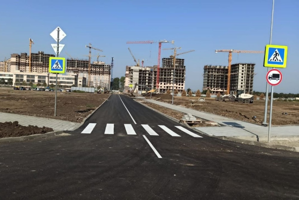 В Краснодаре завершено строительство дороги к самой большой в ЮФО школе.