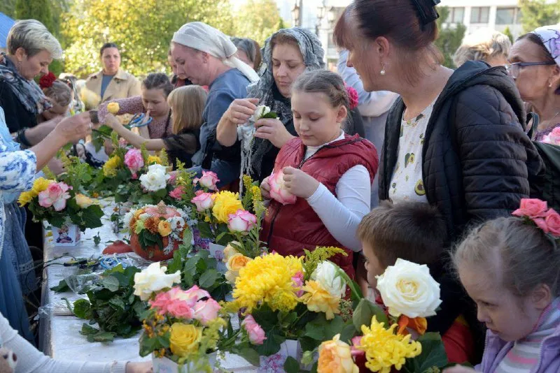 В Покровском храме Краснодара состоялся фестиваль храмовой флористики