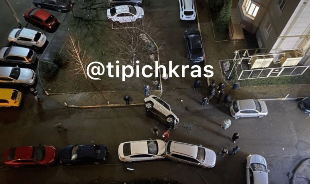 Пьяный водитель повредил 4 авто на парковке в Краснодаре